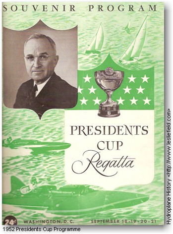 1952 President's Cup Regatta programme cover